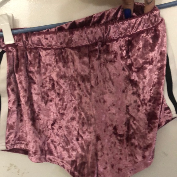 Pink Fuzzy Shiny Shorts - Picture 2 of 7